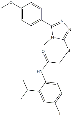 N-(4-iodo-2-isopropylphenyl)-2-{[5-(4-methoxyphenyl)-4-methyl-4H-1,2,4-triazol-3-yl]sulfanyl}acetamide Structure