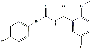  N-(5-chloro-2-methoxybenzoyl)-N'-(4-fluorophenyl)thiourea