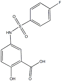 5-{[(4-fluorophenyl)sulfonyl]amino}-2-hydroxybenzoic acid 结构式