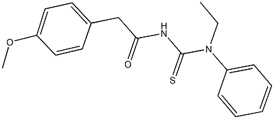 N-ethyl-N'-[(4-methoxyphenyl)acetyl]-N-phenylthiourea Struktur