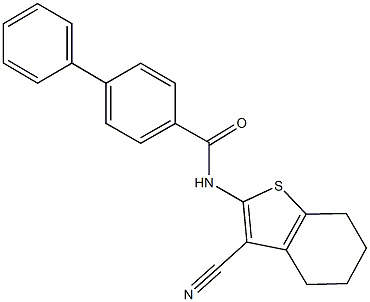 N-(3-cyano-4,5,6,7-tetrahydro-1-benzothien-2-yl)[1,1'-biphenyl]-4-carboxamide Structure