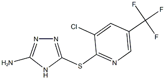 5-{[3-chloro-5-(trifluoromethyl)-2-pyridinyl]sulfanyl}-4H-1,2,4-triazol-3-amine,,结构式