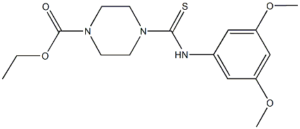 ethyl 4-[(3,5-dimethoxyanilino)carbothioyl]piperazine-1-carboxylate,,结构式