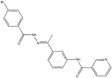 N-{3-[N-(4-bromobenzoyl)ethanehydrazonoyl]phenyl}nicotinamide Structure