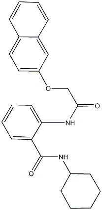 N-cyclohexyl-2-{[(2-naphthyloxy)acetyl]amino}benzamide Struktur