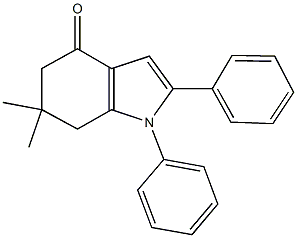 6,6-dimethyl-1,2-diphenyl-1,5,6,7-tetrahydro-4H-indol-4-one Struktur