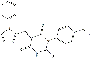 1-(4-ethylphenyl)-5-[(1-phenyl-1H-pyrrol-2-yl)methylene]-2-thioxodihydro-4,6(1H,5H)-pyrimidinedione