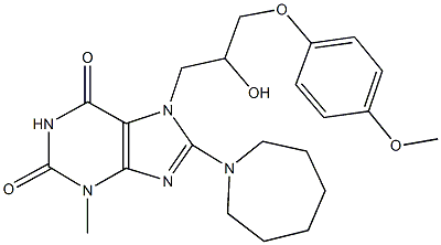 8-(1-azepanyl)-7-[2-hydroxy-3-(4-methoxyphenoxy)propyl]-3-methyl-3,7-dihydro-1H-purine-2,6-dione|