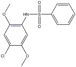 N-[4-chloro-2,5-bis(methyloxy)phenyl]benzenesulfonamide,,结构式