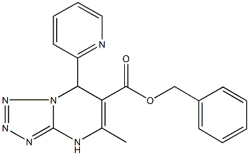 benzyl 5-methyl-7-(2-pyridinyl)-4,7-dihydrotetraazolo[1,5-a]pyrimidine-6-carboxylate,,结构式