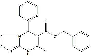 benzyl 5-methyl-7-(2-pyridinyl)-4,7-dihydrotetraazolo[1,5-a]pyrimidine-6-carboxylate Structure