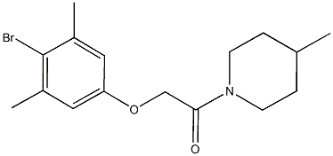 4-bromo-3,5-dimethylphenyl 2-(4-methyl-1-piperidinyl)-2-oxoethyl ether Structure