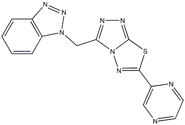 1-{[6-(2-pyrazinyl)[1,2,4]triazolo[3,4-b][1,3,4]thiadiazol-3-yl]methyl}-1H-1,2,3-benzotriazole