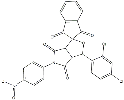 1-(2,4-dichlorophenyl)-5-(4-nitrophenyl)-3a,6a-dihydrosprio[1H-furo[3,4-c]pyrrole-3,2'-(1'H)-indene]-1',3',4,6(2'H,3H,5H)-tetrone