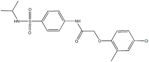 2-(4-chloro-2-methylphenoxy)-N-{4-[(isopropylamino)sulfonyl]phenyl}acetamide,,结构式