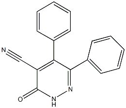 3-oxo-5,6-diphenyl-2,3-dihydro-4-pyridazinecarbonitrile Structure