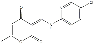 3-{[(5-chloro-2-pyridinyl)amino]methylene}-6-methyl-2H-pyran-2,4(3H)-dione,,结构式