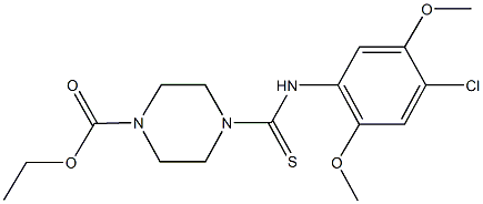 ethyl 4-[(4-chloro-2,5-dimethoxyanilino)carbothioyl]-1-piperazinecarboxylate