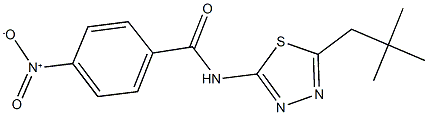 4-nitro-N-(5-neopentyl-1,3,4-thiadiazol-2-yl)benzamide Structure