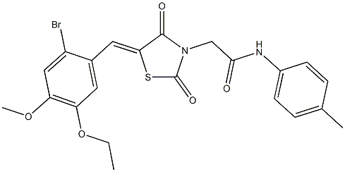 2-[5-(2-bromo-5-ethoxy-4-methoxybenzylidene)-2,4-dioxo-1,3-thiazolidin-3-yl]-N-(4-methylphenyl)acetamide