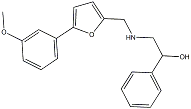 2-({[5-(3-methoxyphenyl)-2-furyl]methyl}amino)-1-phenylethanol Struktur