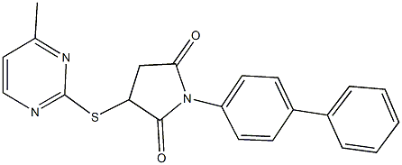 1-[1,1'-biphenyl]-4-yl-3-[(4-methyl-2-pyrimidinyl)sulfanyl]-2,5-pyrrolidinedione