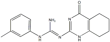 N-(3-methylphenyl)-N''-(4-oxo-1,4,5,6,7,8-hexahydroquinazolin-2-yl)guanidine 结构式