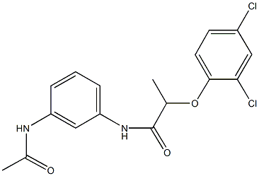 N-[3-(acetylamino)phenyl]-2-(2,4-dichlorophenoxy)propanamide Structure