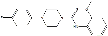 4-(4-fluorophenyl)-N-(2-methoxyphenyl)-1-piperazinecarbothioamide 化学構造式