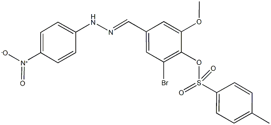 2-bromo-4-(2-{4-nitrophenyl}carbohydrazonoyl)-6-methoxyphenyl 4-methylbenzenesulfonate|