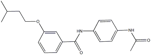 N-[4-(acetylamino)phenyl]-3-(isopentyloxy)benzamide Struktur