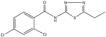 2,4-dichloro-N-(5-ethyl-1,3,4-thiadiazol-2-yl)benzamide Struktur