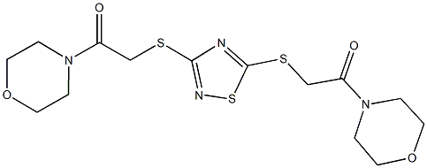 4-{[(5-{[2-(4-morpholinyl)-2-oxoethyl]sulfanyl}-1,2,4-thiadiazol-3-yl)sulfanyl]acetyl}morpholine