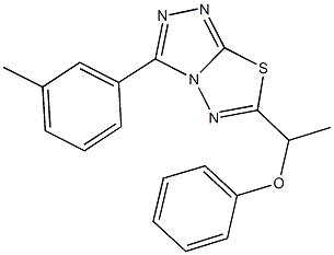 1-[3-(3-methylphenyl)[1,2,4]triazolo[3,4-b][1,3,4]thiadiazol-6-yl]ethyl phenyl ether,,结构式