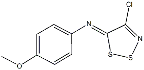 N-(4-chloro-5H-1,2,3-dithiazol-5-ylidene)-N-(4-methoxyphenyl)amine Structure