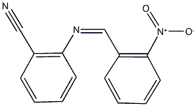 2-({2-nitrobenzylidene}amino)benzonitrile 化学構造式