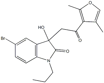 5-bromo-3-[2-(2,4-dimethyl-3-furyl)-2-oxoethyl]-3-hydroxy-1-propyl-1,3-dihydro-2H-indol-2-one