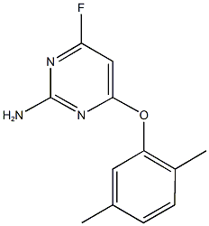 4-(2,5-dimethylphenoxy)-6-fluoro-2-pyrimidinamine,,结构式