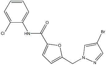 5-[(4-bromo-1H-pyrazol-1-yl)methyl]-N-(2-chlorophenyl)-2-furamide