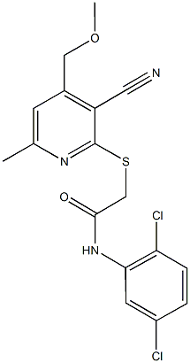 2-{[3-cyano-4-(methoxymethyl)-6-methyl-2-pyridinyl]thio}-N-(2,5-dichlorophenyl)acetamide|