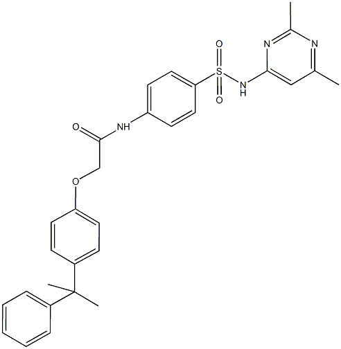 N-(4-{[(2,6-dimethyl-4-pyrimidinyl)amino]sulfonyl}phenyl)-2-[4-(1-methyl-1-phenylethyl)phenoxy]acetamide