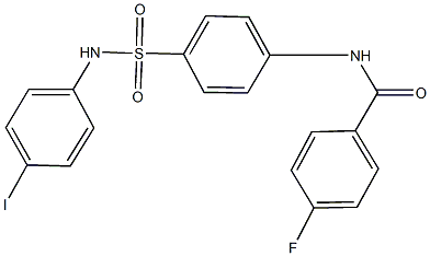 4-fluoro-N-{4-[(4-iodoanilino)sulfonyl]phenyl}benzamide Struktur