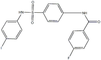 4-fluoro-N-{4-[(4-iodoanilino)sulfonyl]phenyl}benzamide 结构式