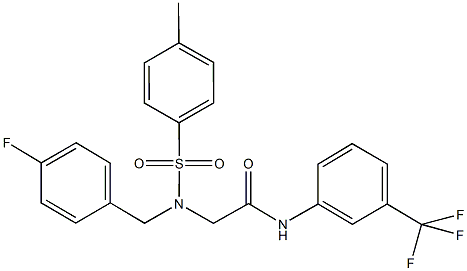 2-{(4-fluorobenzyl)[(4-methylphenyl)sulfonyl]amino}-N-[3-(trifluoromethyl)phenyl]acetamide