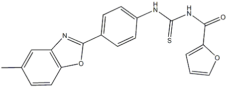 N-(2-furoyl)-N'-[4-(5-methyl-1,3-benzoxazol-2-yl)phenyl]thiourea Struktur