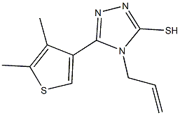 4-allyl-5-(4,5-dimethyl-3-thienyl)-4H-1,2,4-triazol-3-yl hydrosulfide Structure