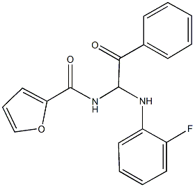 N-[1-(2-fluoroanilino)-2-oxo-2-phenylethyl]-2-furamide Structure