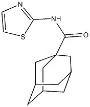 N-(1,3-thiazol-2-yl)-1-adamantanecarboxamide 化学構造式