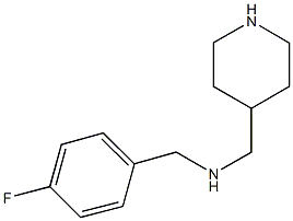 N-(4-fluorobenzyl)-N-(4-piperidinylmethyl)amine Structure