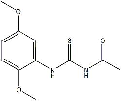 N-acetyl-N'-(2,5-dimethoxyphenyl)thiourea Struktur